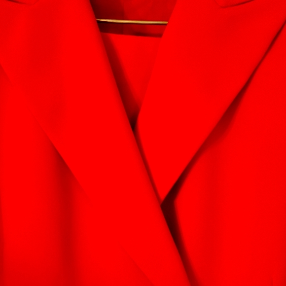 Red Slit Skirt Suit John Meyer Skirt Lined & Feminine with Sexy Adjustable Slit - Picture 3 of 12